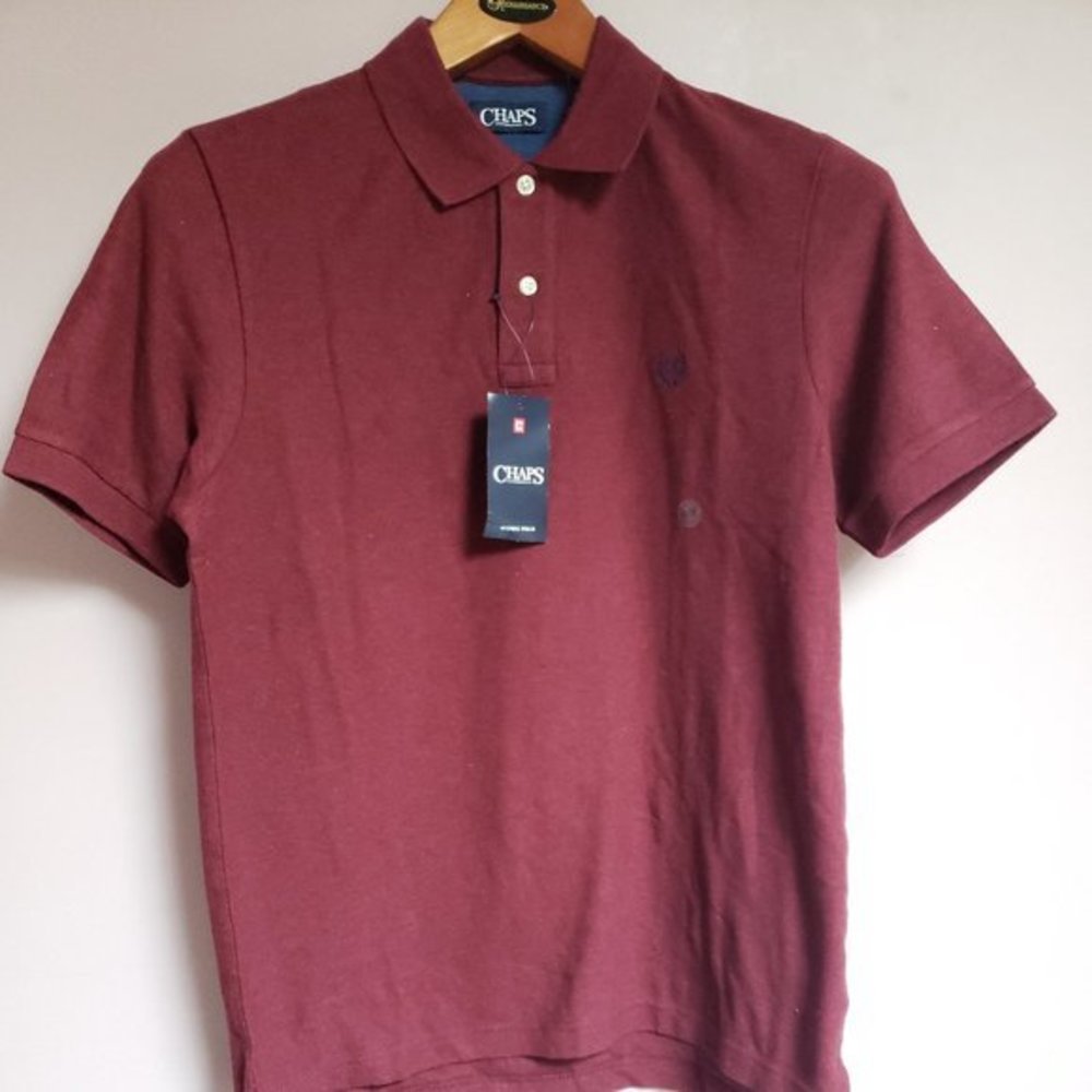 Chap's Men's Small Burgundy Polo Shirt - NWT